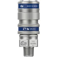 101151452 CEJN Steel Male Pneumatic Quick Connect Coupling, NPT 1/4 Male Male Thread