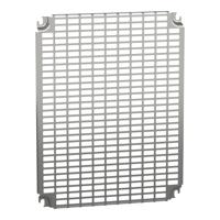 NSYMR54 Schneider Electric PanelSeT Series Steel Perforated Mounting Plate, 450mm H, 351mm W, 15mm L for Use with Spacial CRN