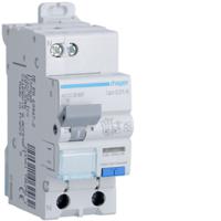 ACC816F Hager RCBO, 16A Current Rating, 1P+N Poles, 10mA Trip Sensitivity, Type AC