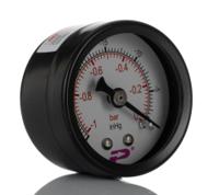 RS PRO BSP 1/8in Analogue Vacuum Gauge 0bar Back Entry 40mm Outside Diameter