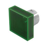 Indicator Lens Flat Style, Green, 20mm Long