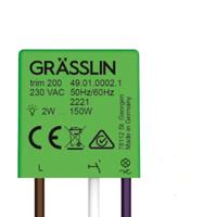 Grasslin 1 Gang Push Button Dimmer Switch, 230V ac, 150W