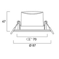 90096 Sylvania LED Spotlight, 240 V, 87 x 47 mm, 4.8 WSylvania