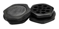 52220110 Lapp SKINTOP Series Black Polycarbonate Cable Gland, M40 Thread, 2mm min., 6mm max., IP66, IP67, IP68