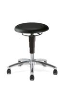 Treston Black Leather Stool, 120kg Weight Capacity