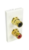 RS PRO 25 mm 2 Way Female RCA Audio & Video Faceplate