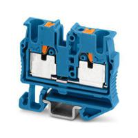 1073605 Phoenix Contact 5-NS 15, MPT 2 Series Blue Feed Through Terminal Block, 2.5mm², 1-Level, Push In Termination