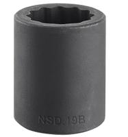 NSD-13B Facom 13mm, 1/2 in Drive Impact Socket Bi-Hexagon, 38 mm length