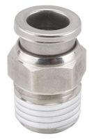 KQG2H09-N02S SMC Pneumatic Straight Threaded-to-Tube Adapter, NPT 1/4 Male, Push In 5/16 in