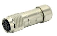 C09131D0081012 Amphenol Industrial, C091 8 Pole M16 Din, DIN EN 61076-2-106, 7A, 100 V IP67, Screw Coupling
