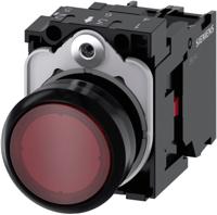 3SU1102-0AB20-1CA0 Siemens SIRIUS ACT 3SU11 Series Illuminated Push Button Complete Unit, Panel Mount, 22mm Cutout, SPST