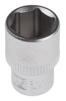 RS PRO 1/4 in Drive 12mm Standard Socket, 6 point