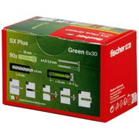 567807 Fischer Fixings Green Wall Plug, 30mm Length, 6mm Fixing Hole DiameterFischer Fixings