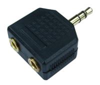 RS PRO A/V Connector Adapter, Male 3.5 mm Stereo to Female 2 x 3.5 mm Female Stereo