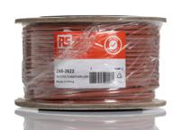 RS PRO Brown 0.5mm² Hook Up Wire, 20 AWG, 16/0.2 mm, 25m, Silicone Rubber Insulation