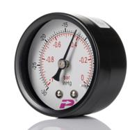 RS PRO BSP 1/4 Analogue Vacuum Gauge 0bar Back Entry 50mm Outside Diameter