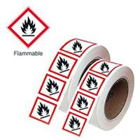 RS PRO Black, Red, White Vinyl Polyester Safety Labels 21mm x 21mm