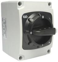 SCODP203 3 Pole Enclosed Non Fused Isolator Switch, 3NO/3NC, 20 A, 7.5 kW, IP65