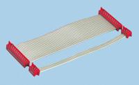 1483354-1 Flat Serial Cable Assembly 100mm IDC to IDC 12, Ways