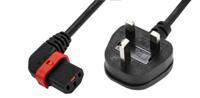 Schaffner IEC C13 Socket to Type G UK Plug Power Cord, 2m