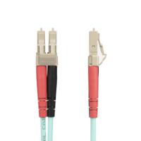 450FBLCLC25 StarTech.com LC to LC Duplex Multi Mode OM4 Fibre Optic Cable, Light Blue, 25m