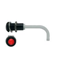 RHD-1100-3000-F9PZR67PR  Bivar, Panel Mount Right Angle LED Light Pipe, Red Round Lens