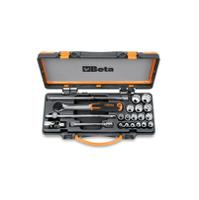 910B-C16 BETA 910B/C16 21 Piece Socket Set, 3/8 in Square Drive