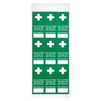 RS PRO Polyester Green/White First Aid Label