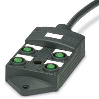 Phoenix Contact SACB Series Sensor Box, M12, 5m cable, 5 way, 4 port