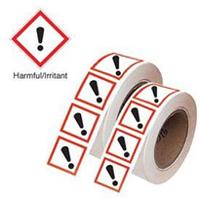 RS PRO Black, Red, White Vinyl Polyester Safety Labels 21mm x 21mm