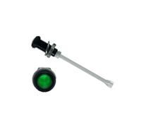 RHD-1410-F6PZG67PR  Bivar, Panel Mount Vertical LED Light Pipe, Green Round Lens