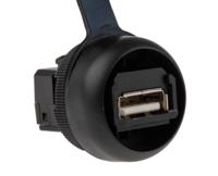 1018840000 Weidmuller Straight, Panel Mount, Socket- Single Port Type A 2.0 IP65 USB ConnectorWeidmüller