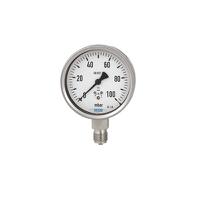 4538901 WIKA G 1/2 Back Entry Pressure Gauge 0.016bar, , 0bar min.