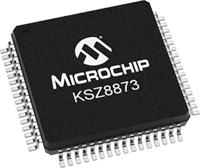 KSZ8873RLLI Microchip  Ethernet Switch IC, RMII, 10/100Mbit/s 3.3 V, 64-Pin LQFP