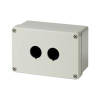 Eaton RAL7032 Aluminium RMQ Titan Push Button Enclosure - 2 Hole 22mm Diameter