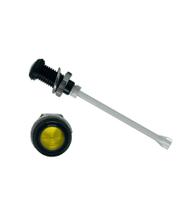 RHD-2390-F9PZY67PR  Bivar, Panel Mount Vertical LED Light Pipe, Yellow Round Lens