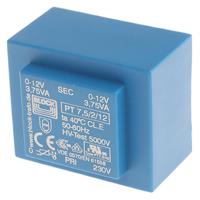 PT-7-5-2-12 12V ac 2 Output Through Hole PCB Transformer, 7.5VA
