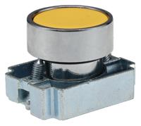 205-2357 RS PRO Flush Yellow Push Button Head - Momentary, 22mm Cutout, Round