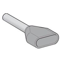 AZ5DE025 Bootlace ferrule,double tm,2.5 mm²,grey