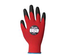 TG1140-09 Traffi Red Nitrile, Nylon Cut Resistant Cut Resistant Gloves, Size 9, Nitrile Coating