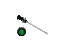 RHD-2140-F9PZG67PR  Bivar, Panel Mount Vertical LED Light Pipe, Green Round Lens