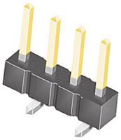 Samtec TSM Series Straight Surface Pin Header, 4 Contact(s), 2.54 mm Pitch, 1 Row, Unshrouded