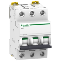 Schneider Electric A9F73306, Miniature circuit breaker (MCB), Acti9 iC60N, 3P, 6A,6000A (IEC/EN 60898-1), B curve, 10kA (IEC/EN 60947-2)