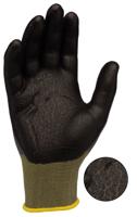 CON1AV-07 Tornado Contour Avenger Black, Grey Polymer Coated Nylon Work Gloves, Size 7, Small