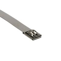 111-95339 HellermannTyton Metallic 316 Stainless Steel Roller Ball Cable Tie, 838mm x 12.3 mm, MBT33XH Series