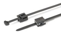 156-00698-T50ROSEC5B-PA66W-BK HellermannTyton EdgeClip Series, Black Nylon 66 Cable Tie Assemblies200mm x 4.6mm