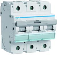 HMB390 Hager HMB MCB, 3P, 100A, 400V AC, 15 Breaking Capacity