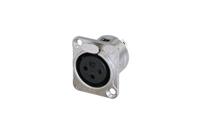 RC3FDL-B Socket Mount XLR Connector, Female, 3 Way
