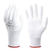 SHO546W1 Showa 546W White HPPE, Polyester Abrasion Resistant, Cut Resistant Work Gloves, Size Small, Polyurethane Coating