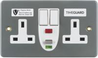 RCD08MPVN Timeguard 30A, BS Fixing, Passive RCD Socket, Plastic, Surface Mount, Switched, 230 V ac